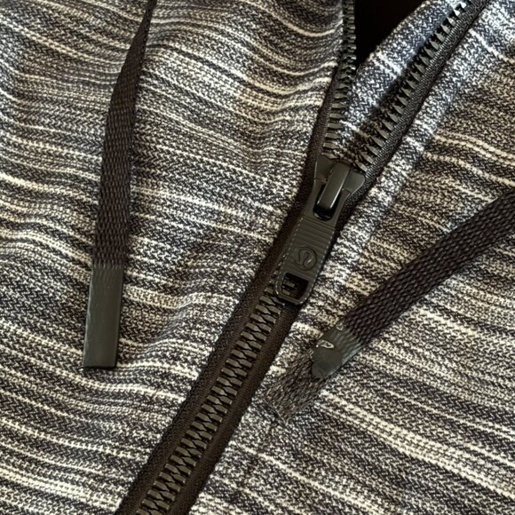 Lululemon Hooded Full Zip Define Jacket Nulu Heathered Black White Black Size 2 - Picture 4 of 10